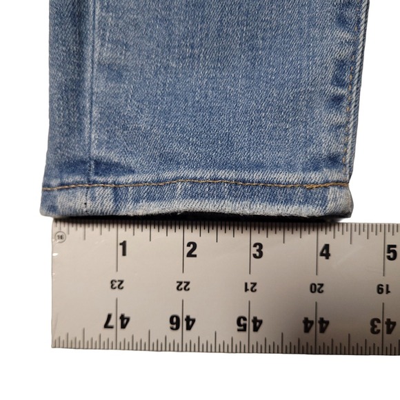 Lucky Brand Ava Jeans Womens 2/26R Blue Denim Mid Rise Skinny Button Fly Retro - Picture 6 of 14